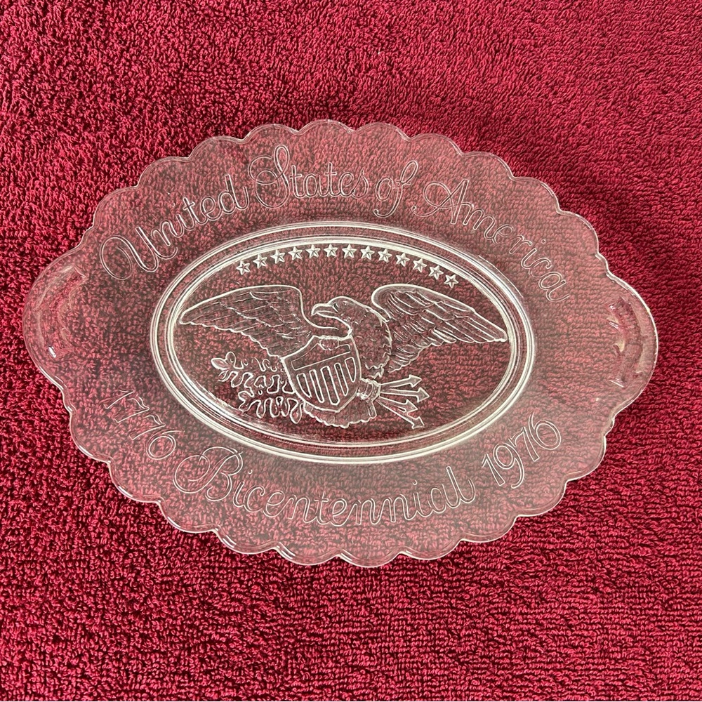 VTG Avon Glass USA Bicentennial, 1976, Commemorative Decorative Plate
